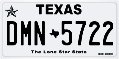 TX license plate DMN5722
