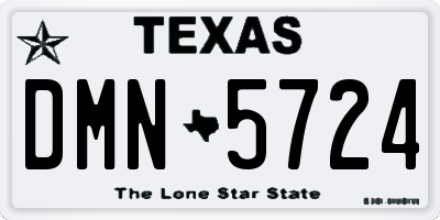 TX license plate DMN5724