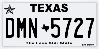 TX license plate DMN5727