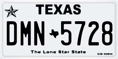 TX license plate DMN5728