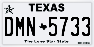 TX license plate DMN5733