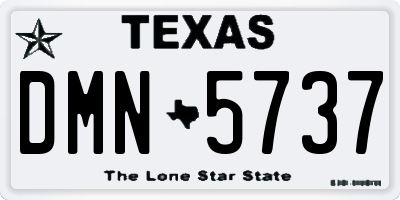 TX license plate DMN5737