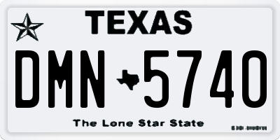TX license plate DMN5740