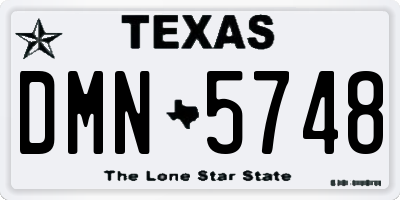 TX license plate DMN5748