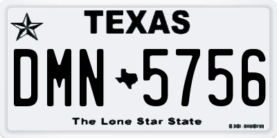 TX license plate DMN5756