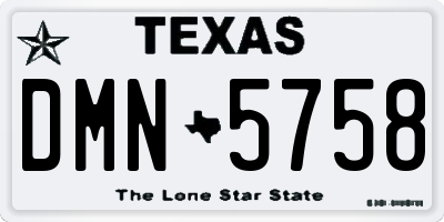 TX license plate DMN5758