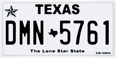 TX license plate DMN5761