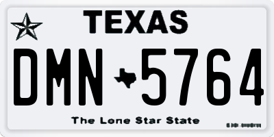 TX license plate DMN5764