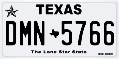 TX license plate DMN5766