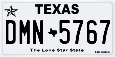 TX license plate DMN5767