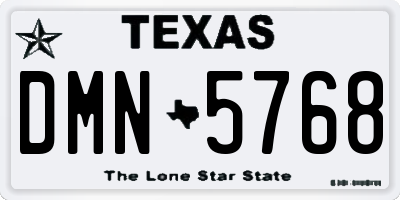 TX license plate DMN5768
