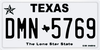 TX license plate DMN5769