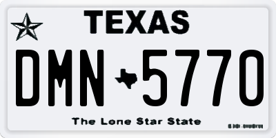 TX license plate DMN5770