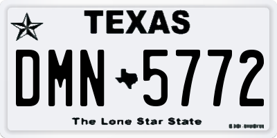 TX license plate DMN5772