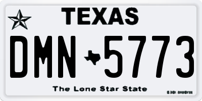 TX license plate DMN5773