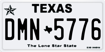 TX license plate DMN5776