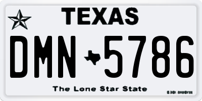TX license plate DMN5786
