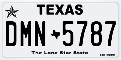 TX license plate DMN5787