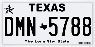 TX license plate DMN5788