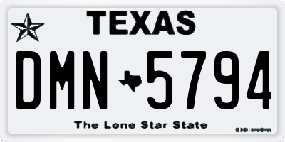 TX license plate DMN5794