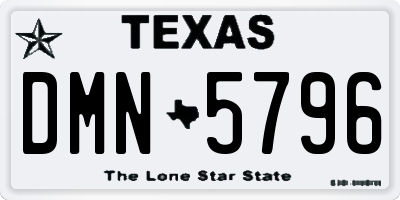 TX license plate DMN5796