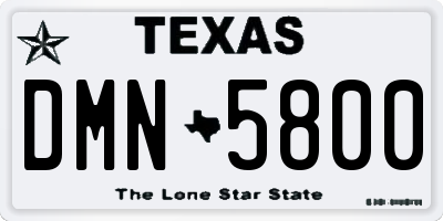 TX license plate DMN5800