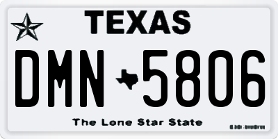 TX license plate DMN5806