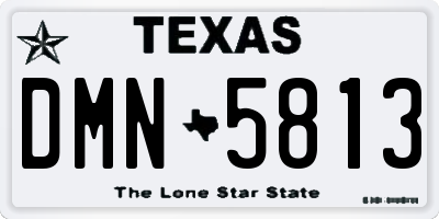 TX license plate DMN5813