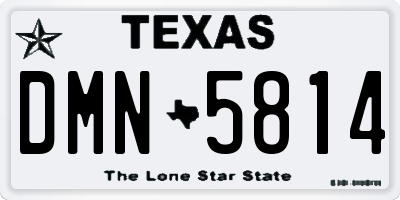 TX license plate DMN5814