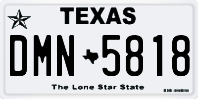 TX license plate DMN5818