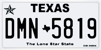 TX license plate DMN5819