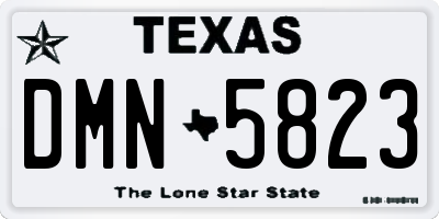 TX license plate DMN5823