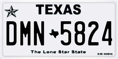 TX license plate DMN5824