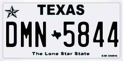 TX license plate DMN5844