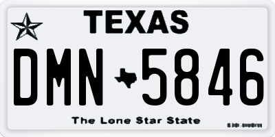 TX license plate DMN5846