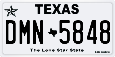 TX license plate DMN5848