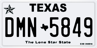 TX license plate DMN5849