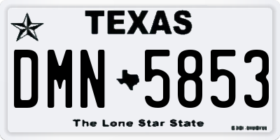 TX license plate DMN5853