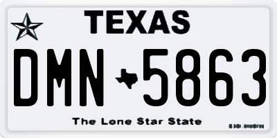 TX license plate DMN5863