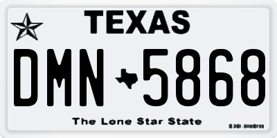 TX license plate DMN5868