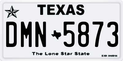 TX license plate DMN5873