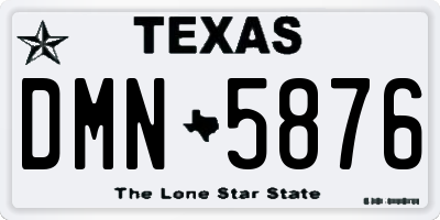 TX license plate DMN5876