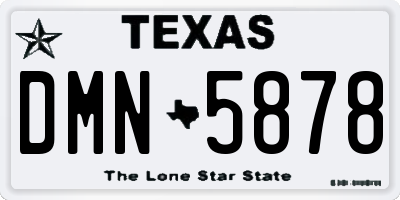 TX license plate DMN5878