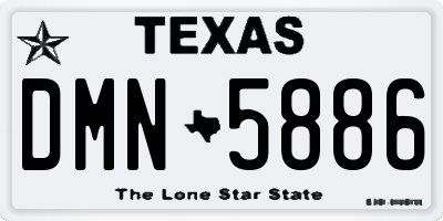 TX license plate DMN5886