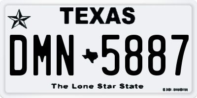 TX license plate DMN5887