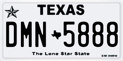 TX license plate DMN5888