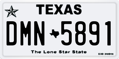 TX license plate DMN5891