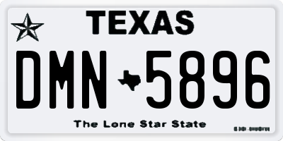 TX license plate DMN5896