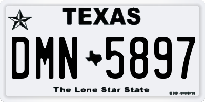 TX license plate DMN5897