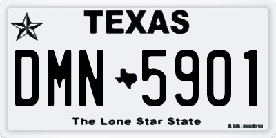 TX license plate DMN5901